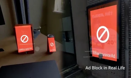 Bu gözlüğü takınca sokaktaki reklamlar kayboluyor