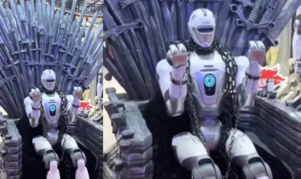 41 eklemle insan hareketini birebir taklit eden dev robot boksör sahneye çıkıyor!