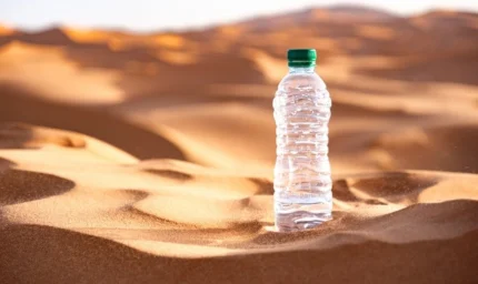 Her mesajda bir şişe su tüketiyor