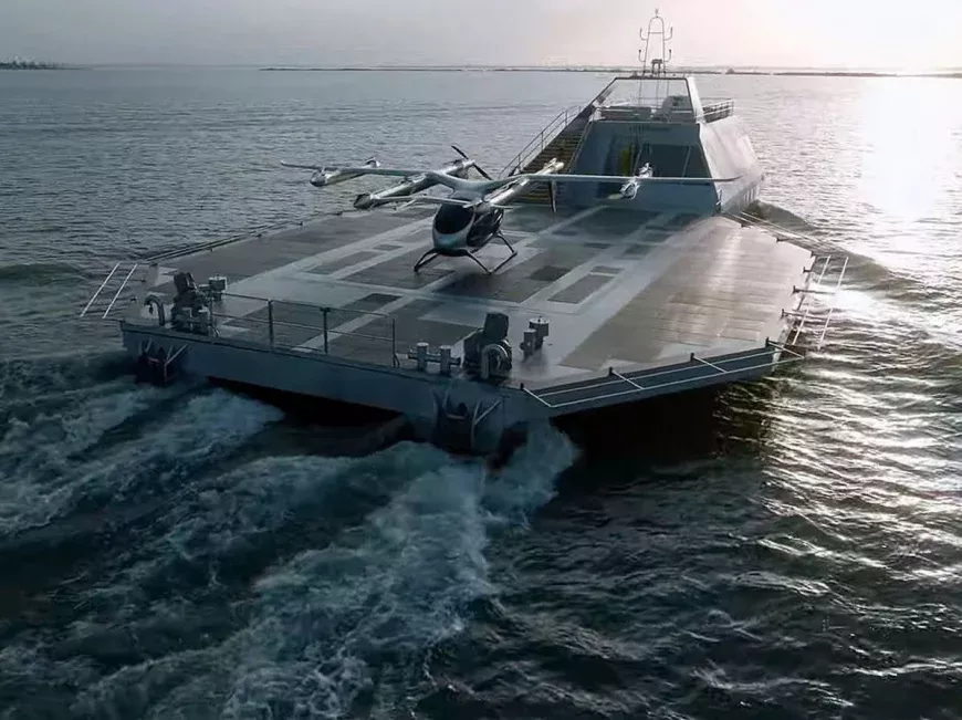 Dünyanın ilk yüzen havalimanı denize açıldı! Kara ile bağlantısı yok